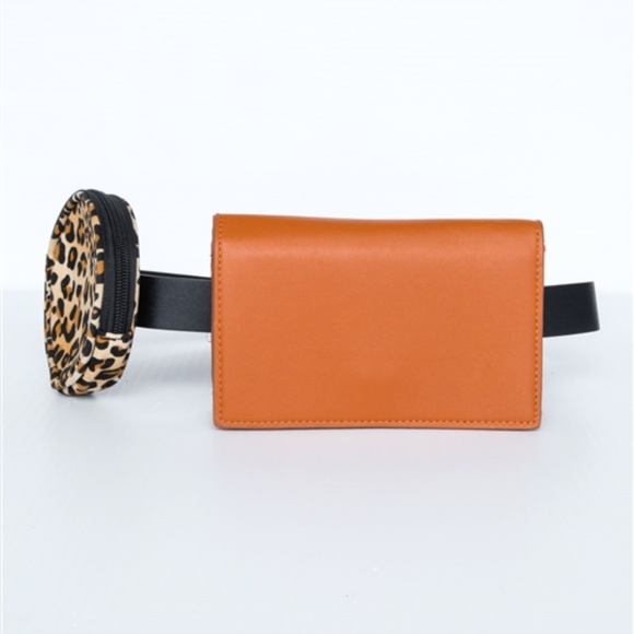🐆Into the Wild Double Fanny Pack Leopard Belt Bag - Picture 5 of 8